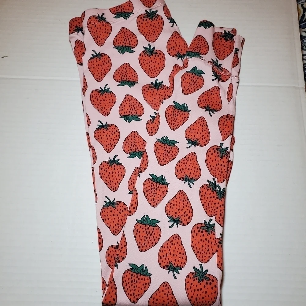 Gap Kids 100% Organic Cotton Strawberry Print PJ Set Sz 14
